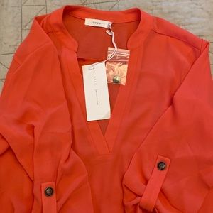 New with tags! Lush small size orange blouse